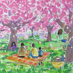 Picnic Under the Cherry Blossom